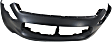 Front, Upper Primed Bumper Cover, Base Model, Without Navigation System, Without Parking Aid Sensor Holes, Without Fog Light Holes