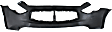 Front, Upper Primed Bumper Cover, Base Model, Without Navigation System, Without Parking Aid Sensor Holes, Without Fog Light Holes