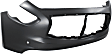 Front Primed Bumper Cover, For Models With Premium Package, With Parking Aid Sensor Holes, Without Fog Light Holes, With Navigation System