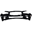 2014-2017 Infiniti Q50 - Front Primed Bumper Cover, Except Sport Model, Without Parking Aid Sensor Holes, CAPA Certified