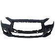 Front Primed Bumper Cover, For Models with Object Sensors, Except Sport Models, CAPA Certified