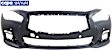 Front Primed Bumper Cover, For Models with Object Sensors, Except Sport Models, CAPA Certified