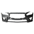 2014-2017 Infiniti Q50 - Front Primed Bumper Cover, Sport Model, With Parking Aid Sensor Holes, CAPA Certified