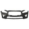 Front Primed Bumper Cover, Sport Model, Without Parking Aid Sensor Holes