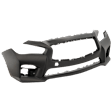 Front Primed Bumper Cover, Sport Model, Without Parking Aid Sensor Holes