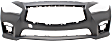 Front Primed Bumper Cover, Sport Model, Without Parking Aid Sensor Holes, CAPA Certified