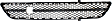 Sedan Front, Center Bumper Grille, Textured Gray