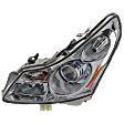 2007-2008 Infiniti G35 - Driver Side Headlight, with Bulb, HID/Xenon, with HID bulb and ballast, Sedan, without Adaptive Frontlighting System, CAPA Certified