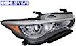 2014-2017 Infiniti Q50 - Passenger Side Headlight, with Bulb, LED, without Adaptive Frontlighting System, CAPA Certified