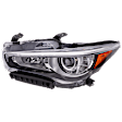 2014-2017 Infiniti Q50 - Driver Side Headlight, with Bulb, LED, without Adaptive Frontlighting System