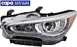 2014-2017 Infiniti Q50 - Driver Side Headlight, with Bulb, LED, without Adaptive Frontlighting System, CAPA Certified
