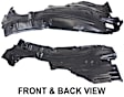 Front, Driver Side, Rear Section Fender Liner, 6 Cyl., 3.5L Engine, Sedan, Manual Transmission