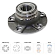 Front, Driver or Passenger Side Wheel Hub, With Bearing, 5 x 4.5 in. Bolt Pattern, Base Model, 8 Cyl., 4.5L Engine, RWD