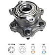 Rear, Driver or Passenger Side Wheel Hub, 5 Lugs, With Bearing, AWD