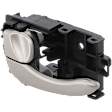 Front or Rear, Driver Side Interior Door Handle, Painted Silver, With Door Lock Button, 6 Cyl., 3.5L Engine
