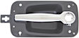 Front, Passenger Side Exterior Door Handle, Black Bezel With Chrome Lever, With Key Hole, With Key Set