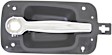 Front, Driver or Passenger Side Exterior Door Handle, Black Bezel With Chrome Lever, With Key Hole, With Key Set