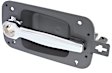 Front, Driver or Passenger Side Exterior Door Handle, Black Bezel With Chrome Lever, With Key Hole, With Key Set