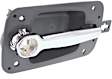 Front, Driver or Passenger Side Exterior Door Handle, Black Bezel With Chrome Lever, With Key Hole, With Key Set