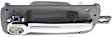 Front, Driver or Passenger Side Exterior Door Handle, Black Bezel With Chrome Lever, With Key Hole, With Key Set