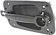 Front, Driver or Passenger Side Textured Black Exterior Door Handle, With Key Hole