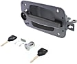 Front, Driver or Passenger Side Exterior Door Handle, Textured Black, With Key Hole, With Key Set