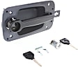 Front, Driver or Passenger Side Exterior Door Handle, Textured Black, With Key Hole, With Key Set