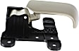 Front or Rear, Driver Side Interior Door Handle, Gray, Without Door Lock Hole