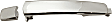 Rear, Driver or Passenger Side Chrome Exterior Door Handle, Without Key Hole