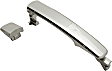 Rear, Driver or Passenger Side Chrome Exterior Door Handle, Without Key Hole