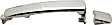 Rear, Driver or Passenger Side Chrome Exterior Door Handle, Without Key Hole