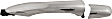 Rear, Driver or Passenger Side Chrome Exterior Door Handle, Without Key Hole