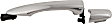 Rear, Driver or Passenger Side Chrome Exterior Door Handle, Without Key Hole