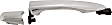 Rear, Driver or Passenger Side Chrome Exterior Door Handle, Without Key Hole