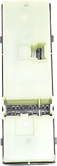 Front, Driver Side Window Switch, Black, 6-Button
