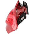 Passenger Side Tail Light, with Bulb, Halogen, Red Lens, Sedan