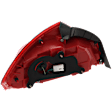 Passenger Side Tail Light, with Bulb, Halogen, Red Lens, Sedan