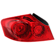 Driver Side Tail Light, with Bulb, Halogen, Red Lens, Sedan