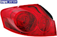Driver Side Tail Light, with Bulb, Halogen, Red Lens, Sedan, CAPA CERTIFIED
