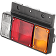 Passenger Side Tail Light, with Bulb, Halogen, Amber, Clear and Red Lens, Base Model