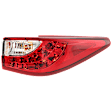 Passenger Side Tail Light, with Bulb, Halogen, Clear and Red Lens