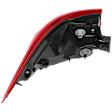 Passenger Side Tail Light, with Bulb, Halogen, Clear and Red Lens