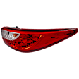 Passenger Side Tail Light, with Bulb, Halogen, Clear and Red Lens, CAPA CERTIFIED