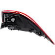 Driver Side Tail Light, with Bulb, Halogen, Clear and Red Lens