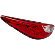 Driver Side Tail Light, with Bulb, Halogen, Clear and Red Lens, CAPA CERTIFIED