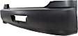 Rear Primed Bumper Cover top, Textured Bottom, Sedan, Without Parking Aid Sensor Holes