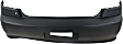 Rear Primed Bumper Cover top, Textured Bottom, Sedan, Without Parking Aid Sensor Holes
