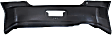 Rear Primed Bumper Cover top, Textured Bottom, Sedan, Without Parking Aid Sensor Holes