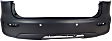 Rear Primed Bumper Cover, For Models With Premium, Towing, and Driver Assist Package, With Parking Aid Sensor Holes