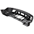 Front, Lower Bumper Cover, Textured, With Tow Hook Holes, With Chrome Trim Holes